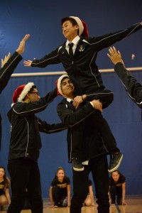Boys Hip Hop Dance members perform their holiday piece from the FV Tree Lighting. Photo by Tue Duong