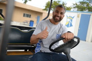 Supervision Alfraedo participates in No Shave November in support of cancer awareness. Photo by Ashley Le.