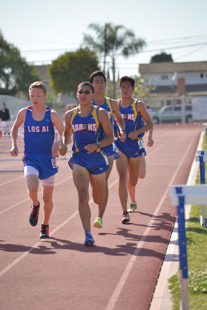 FVHS track gives it their all at the Los Al meet. Photo by Ashley Le