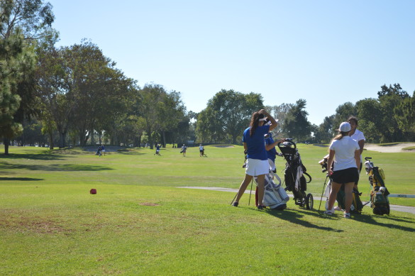 Lady barons prepare to play against Edison in their version of the bell game. Photo by Mackenzie Hill