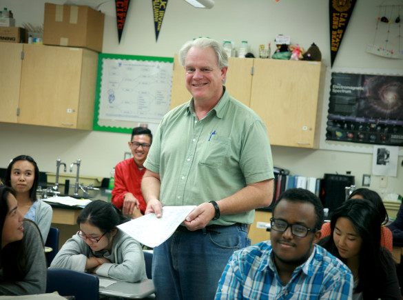 Mr. Orme educates Chemistry students about the Mole Concept Photo by Kristie Hoang