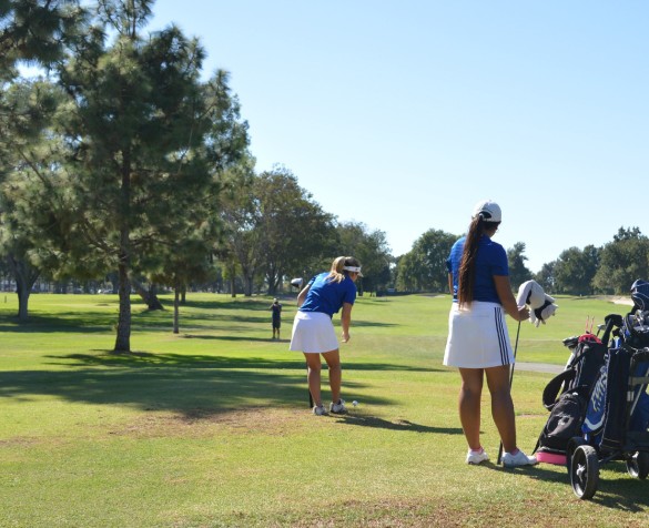 Lila Vu ('15) and Melissa Kittredge ('17) playing a great game with their amazing low scores. Photo by Mackenzie Hill
