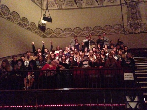 FVHS choir students pose for a group shot while waiting for the performance to start. Photo Credit: Manuel Santiago