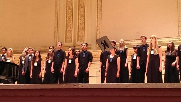 Troubadours and COncert Choir sing in the famous Carnegie Hall. Photo Credit: Zury Ramirez