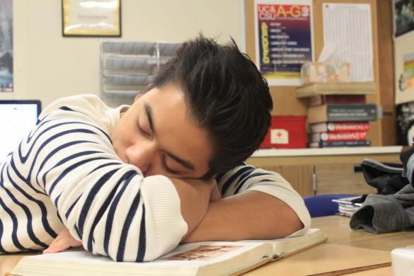 Students can be forced to choose between hours of sleep and hours spent studying. Photo by Amanda Hadley, Staff Photographer. 