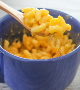 Macaroni and cheese in a microwave. Photo by Kirbie's Cravings. 