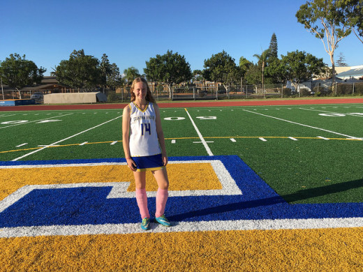 Madison Grogan ('20) stands tall after a hard battle against Edison that ended in the Chargers winning 1-0. Photo by Isabella Purdy