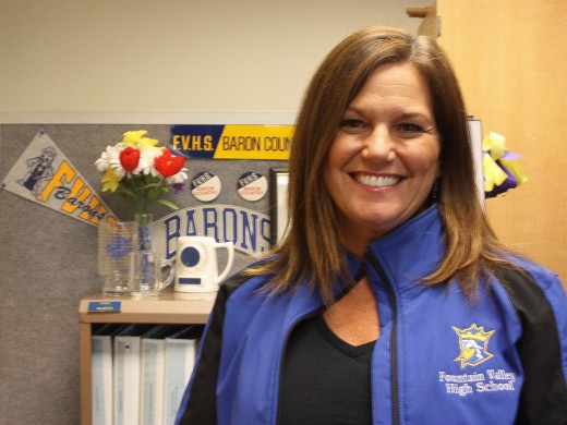 Sharen Tait, Community Resource Coordinator and Honors Commission advisor, highly encourages students from the class of 2017 to apply to become one of the Seniors of the Month. Photo by Laura Le.