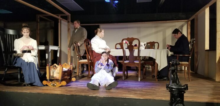 The cast of the Miracle Worker performs the play. Photo by ?