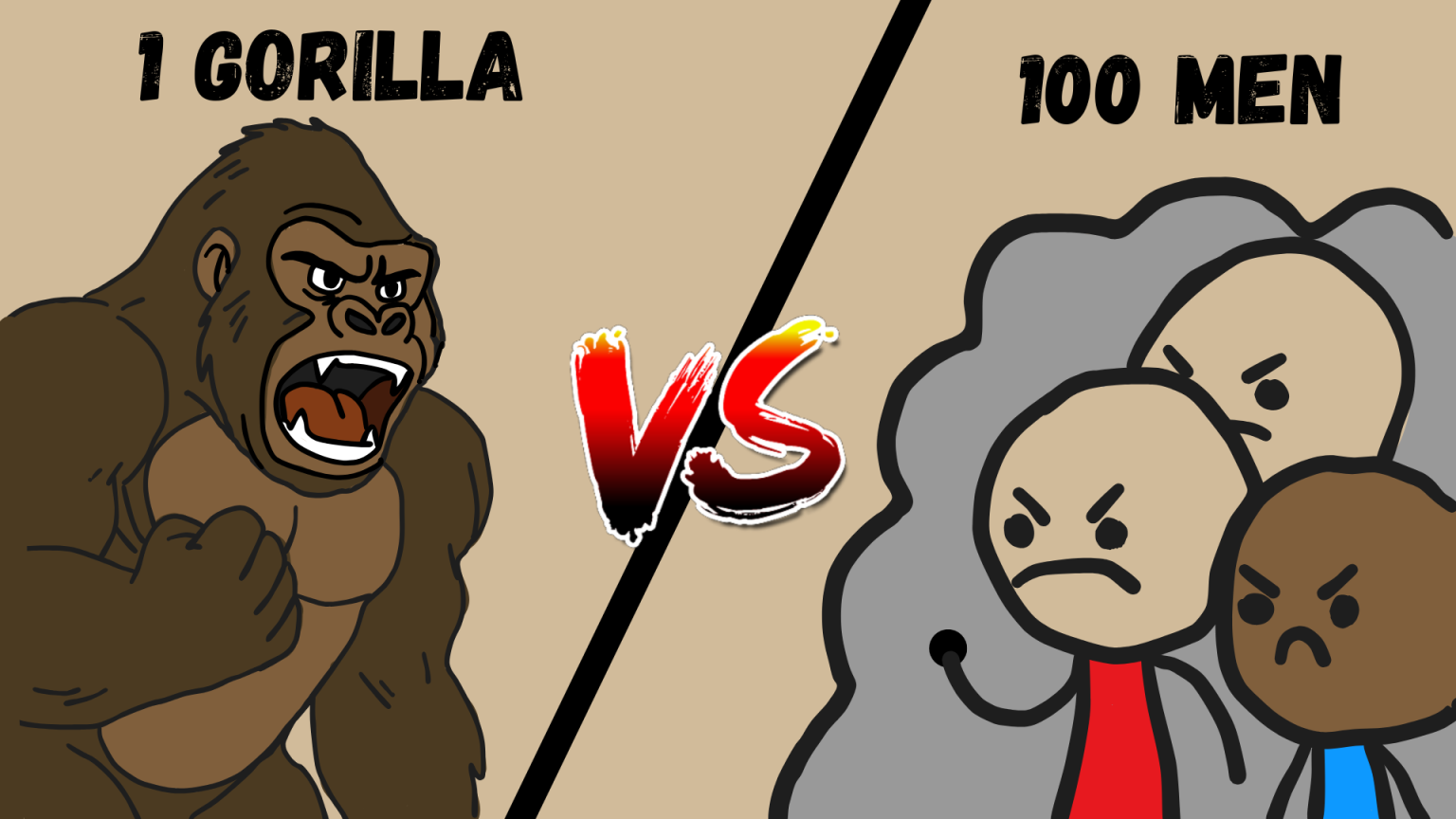 Who would win? A hundred men or one gorilla? – Baron News